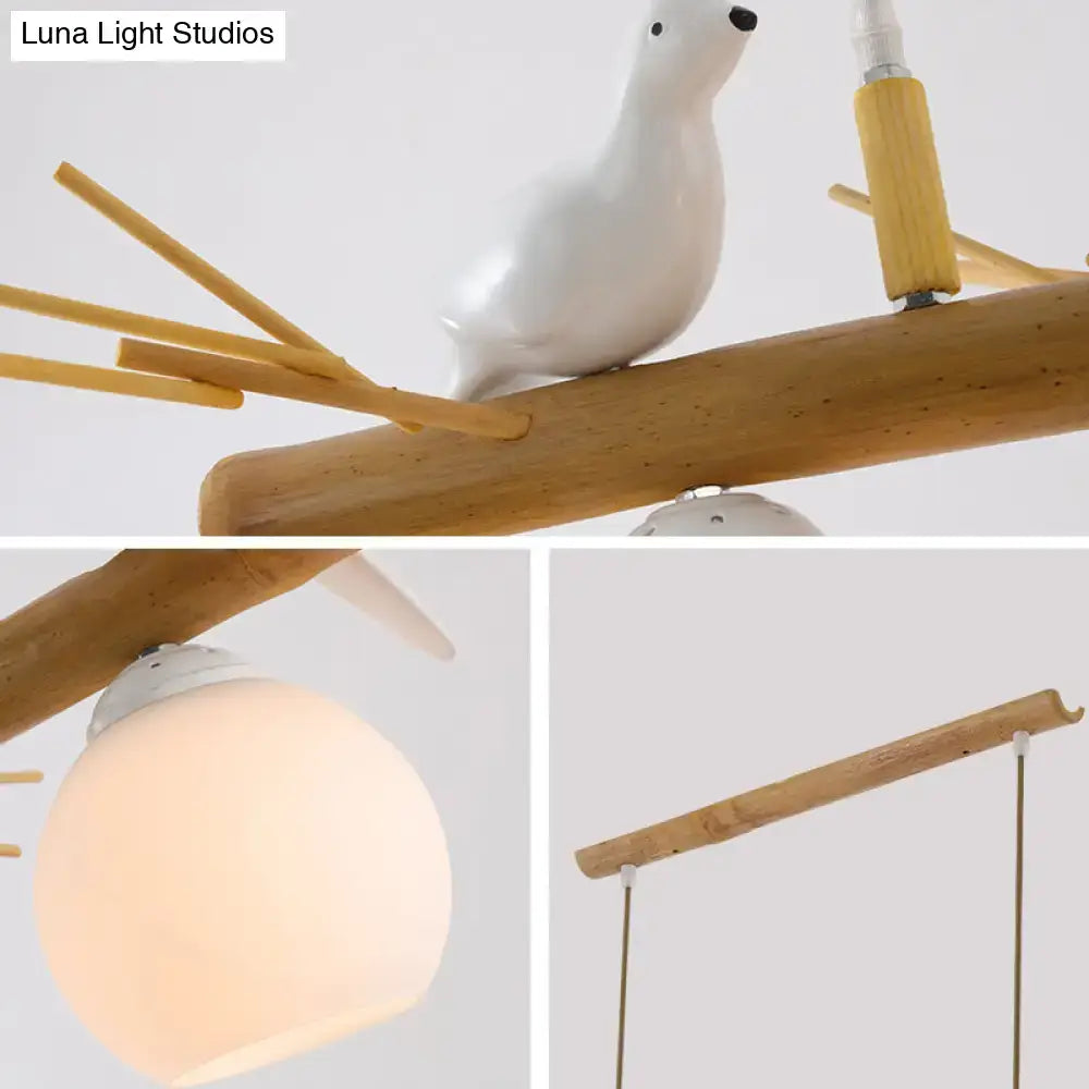 Bamboo Glass Dome Pendant