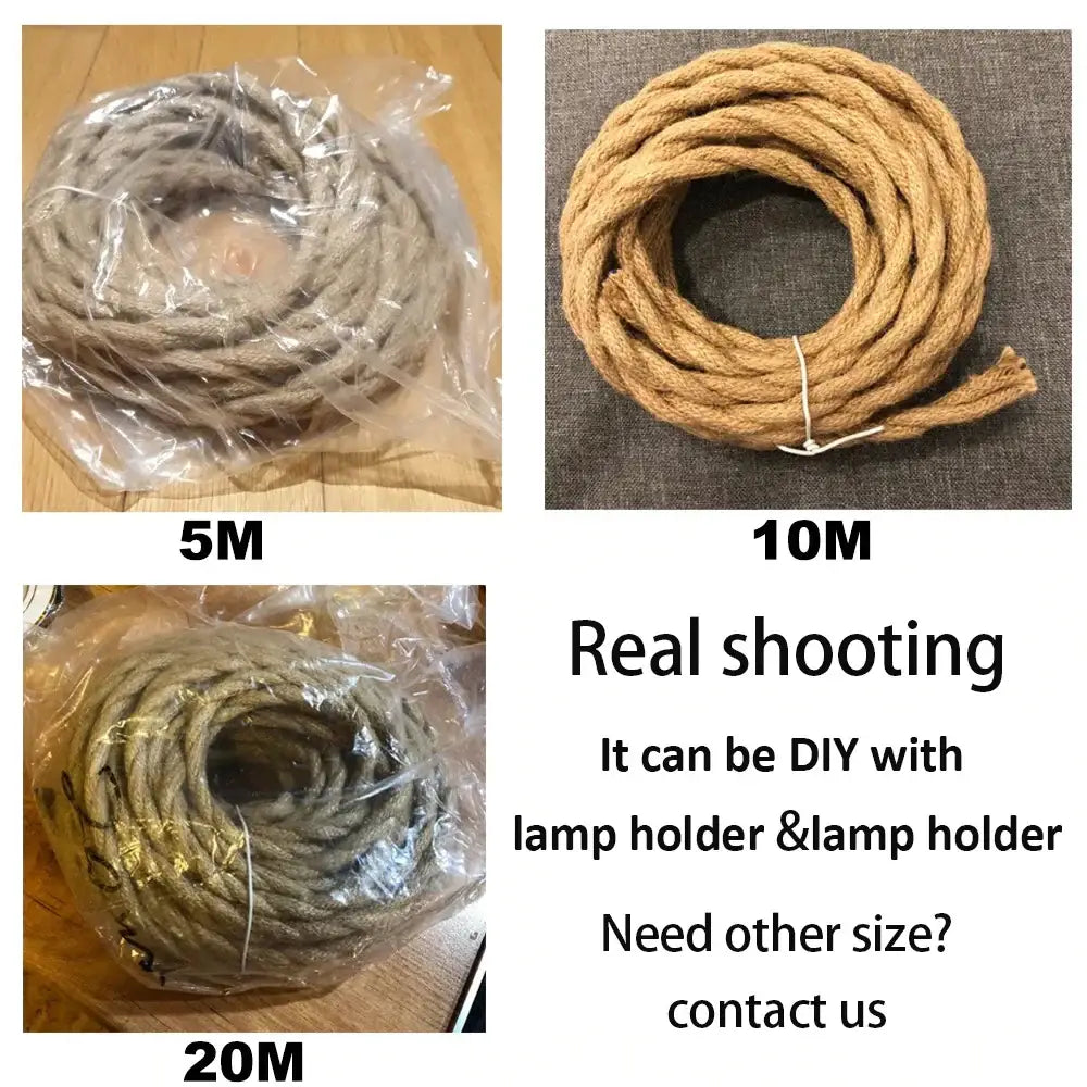 Hemp Rope Pendant Cable
