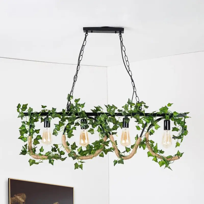 Black Linear Ivy Pendant