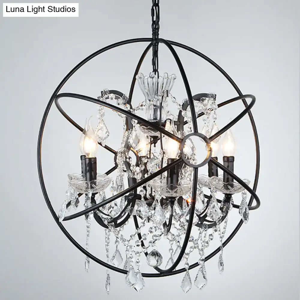 Black Crystal Chandelier Pendant