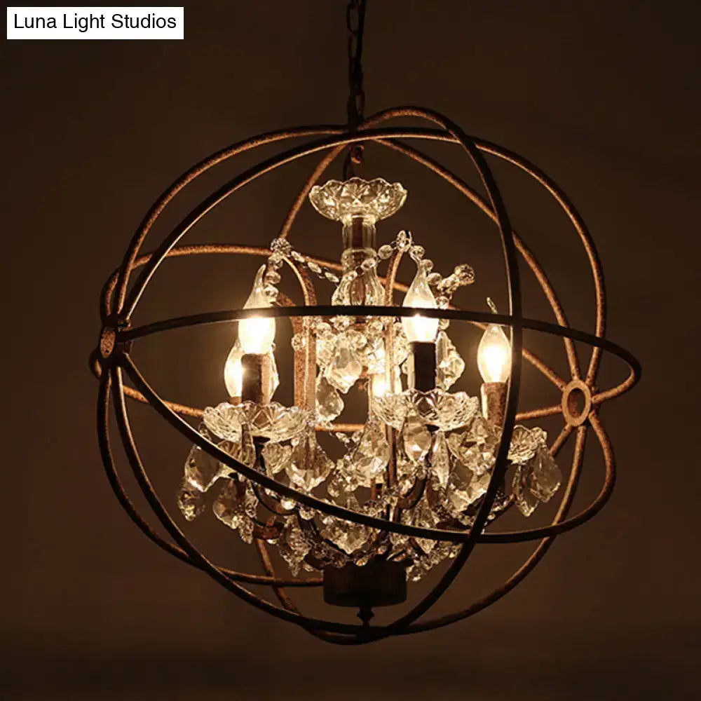 Black Crystal Chandelier Pendant