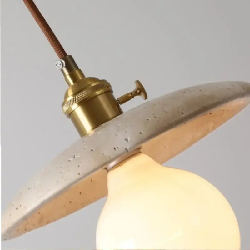 Brass Ceramic Glass Pendant