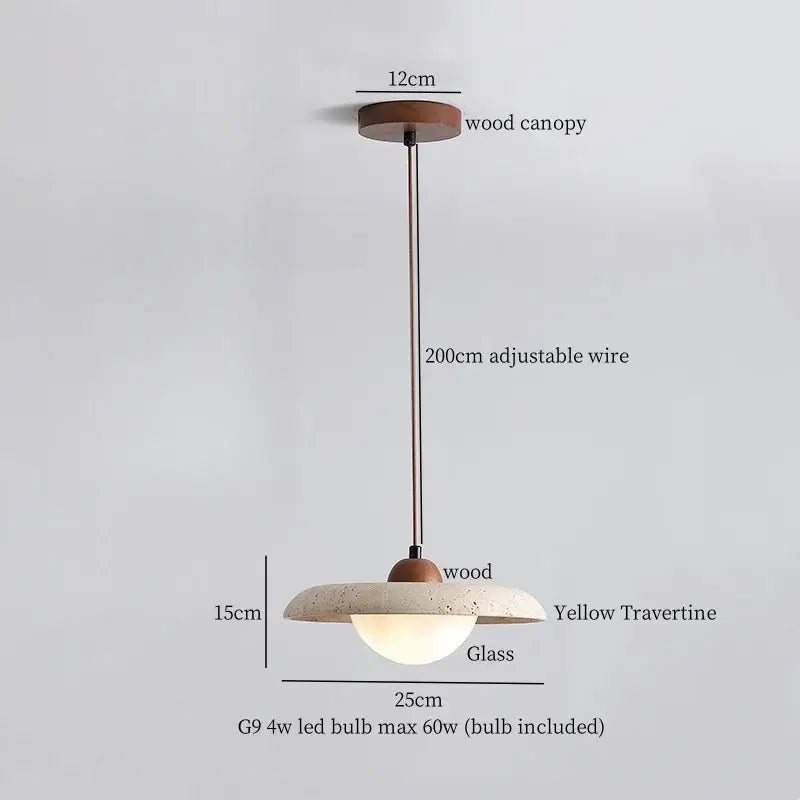 Brass Ceramic Glass Pendant