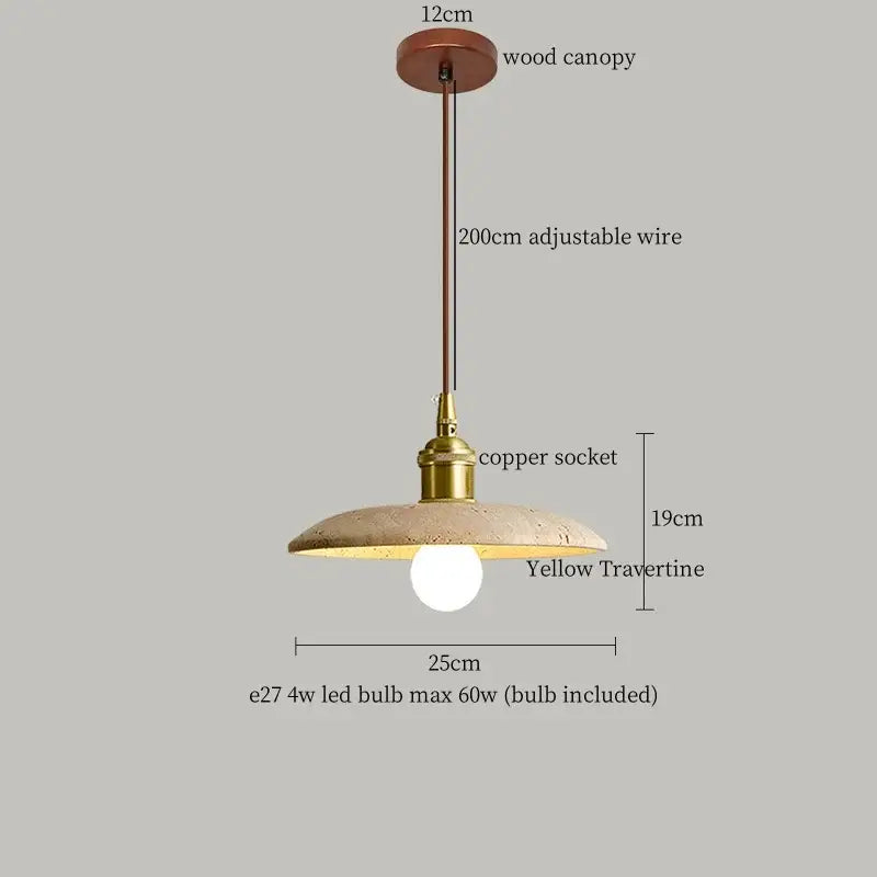 Brass Ceramic Glass Pendant