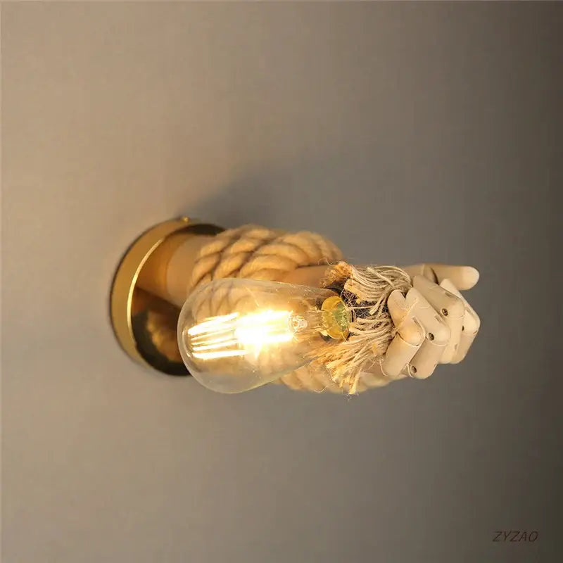 Brass Hand Wall Lamp