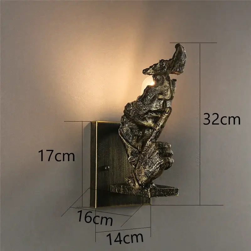Bronze Sculptural Wall Lamp