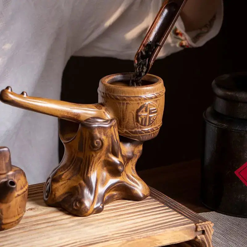 Brown Ceramic Tea Set