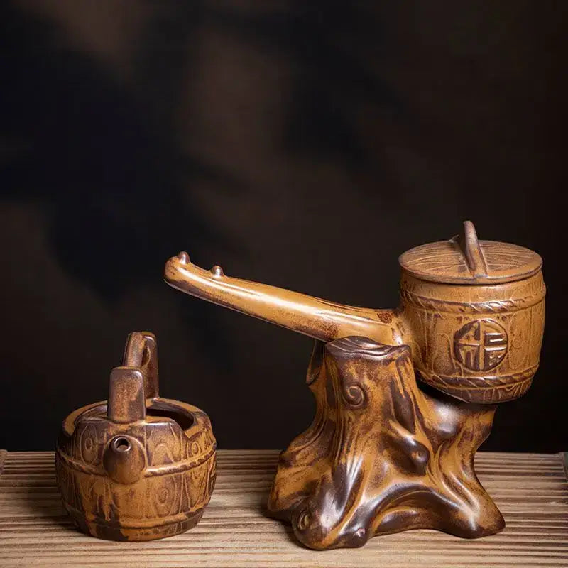 Brown Ceramic Tea Set
