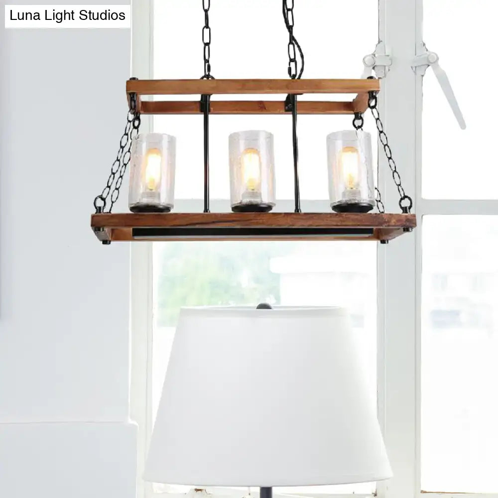 Brown Seeded Glass Light