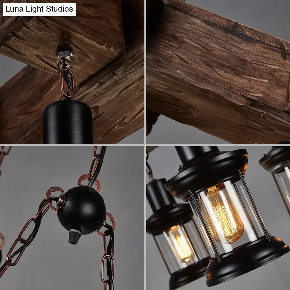 Brown Wooden Lantern Light
