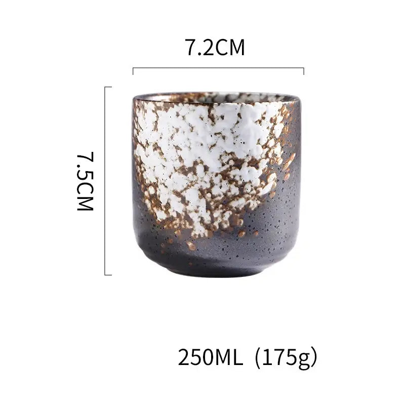 Brown Ceramic Tea Cup Set
