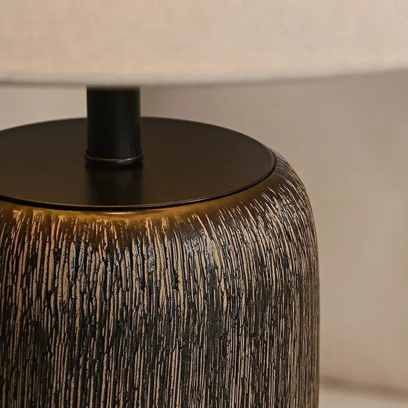 Dark Ceramic Wabi Sabi Floor Lamp