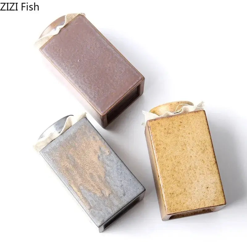 Earth Toned Ceramic Canister