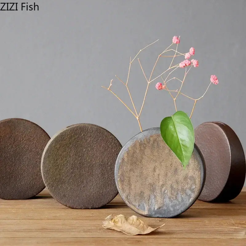 Gray Brown Pottery Vase