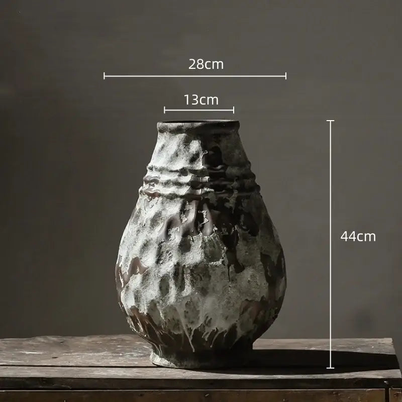 Gray White Pottery Vase
