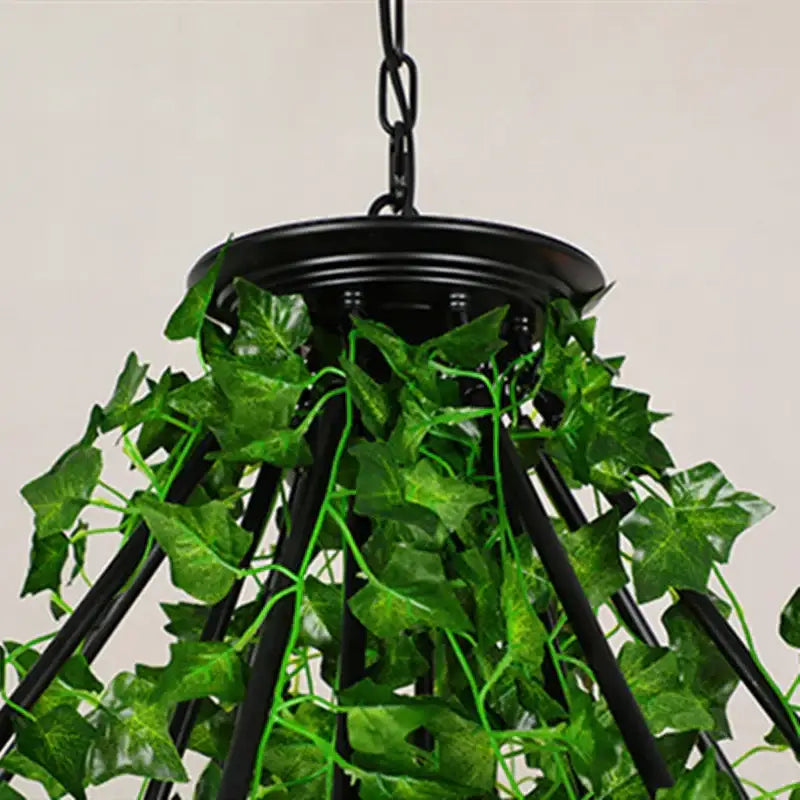 Green Leaf Rope Chandelier