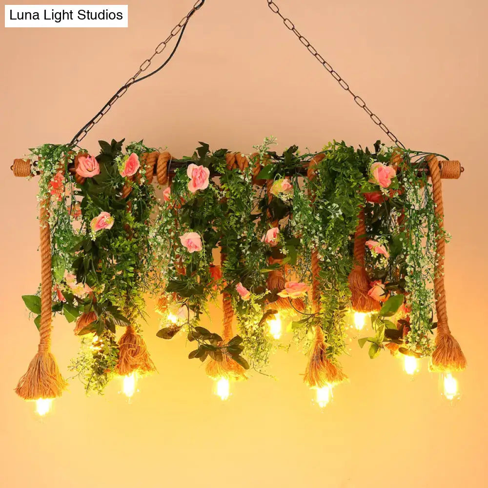Rustic Rope Ceiling Light