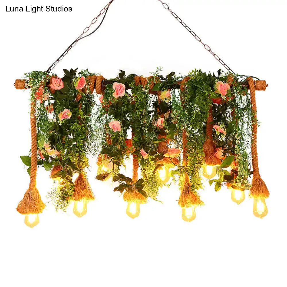Rustic Rope Ceiling Light