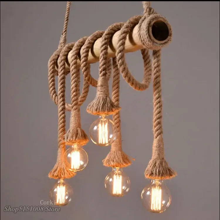 Bamboo Rope Pendant Lights