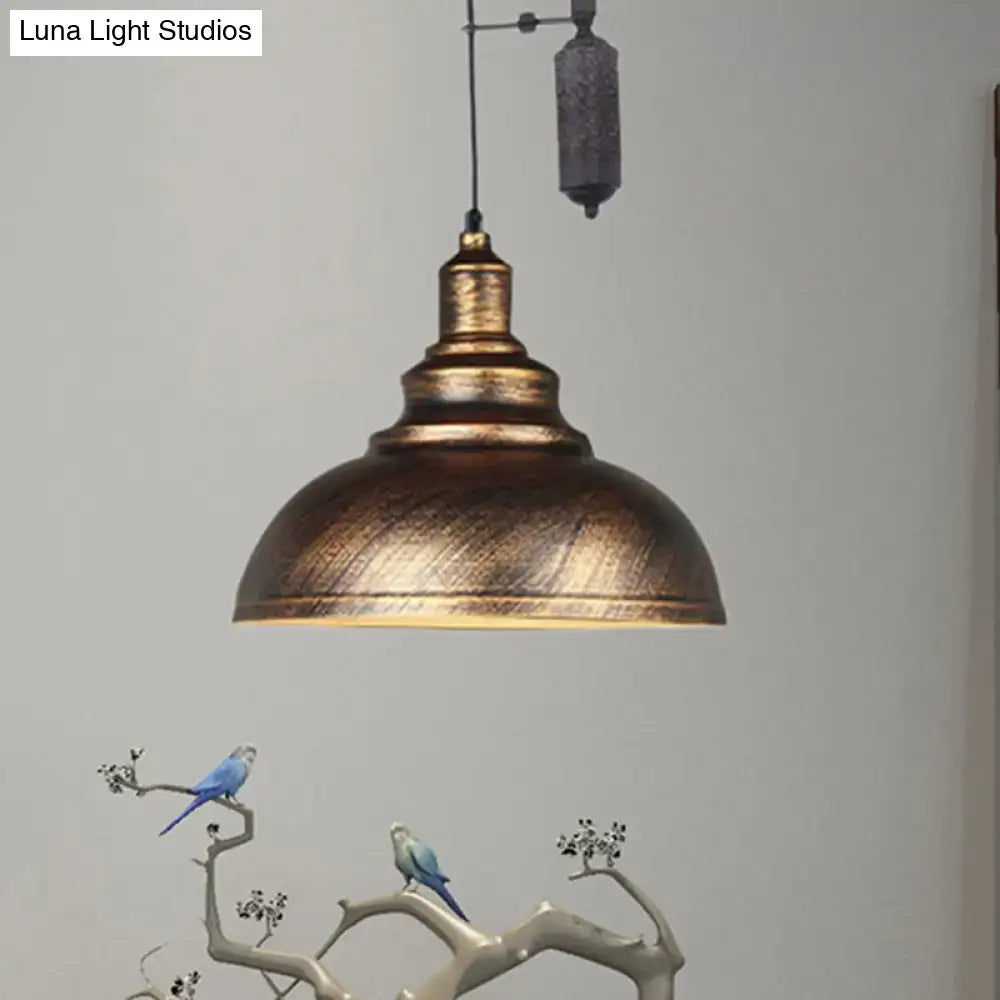 Copper Dome Pulley Pendant