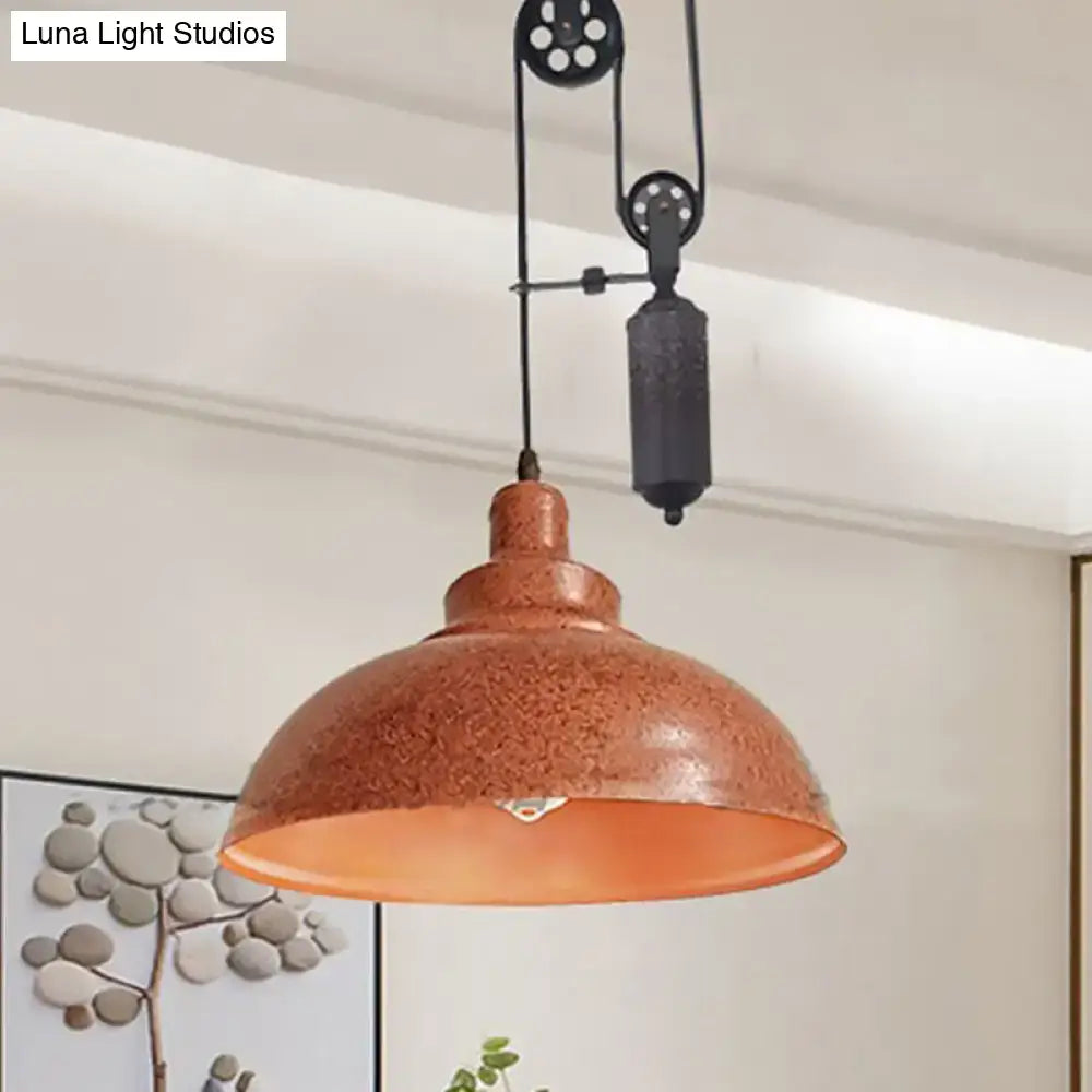 Copper Dome Pulley Pendant