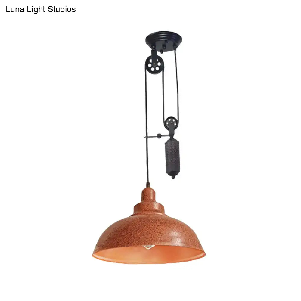 Copper Dome Pulley Pendant
