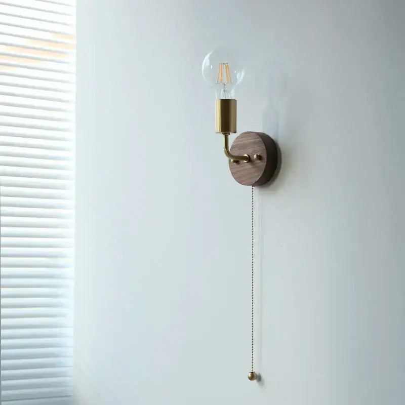Walnut Wood Wall Sconce