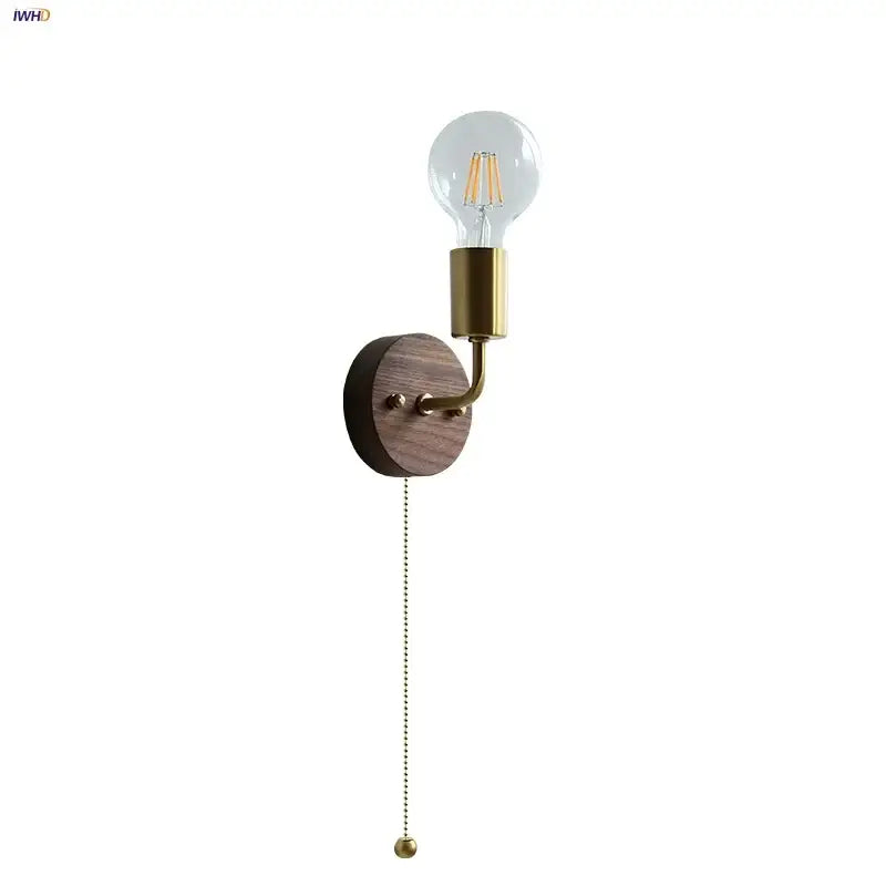 Walnut Wood Wall Sconce