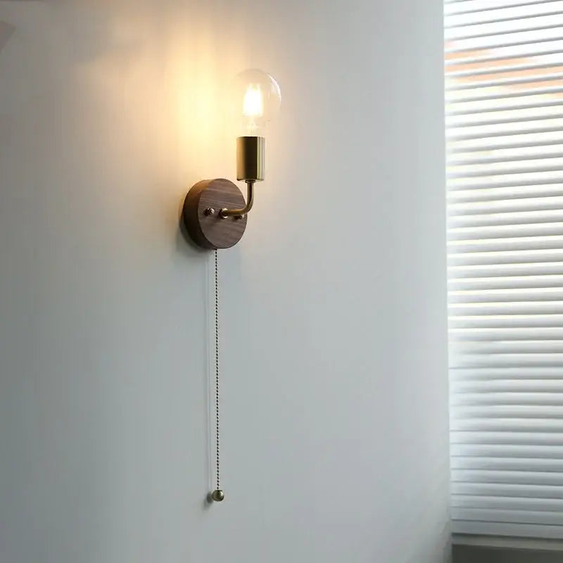 Walnut Wood Wall Sconce
