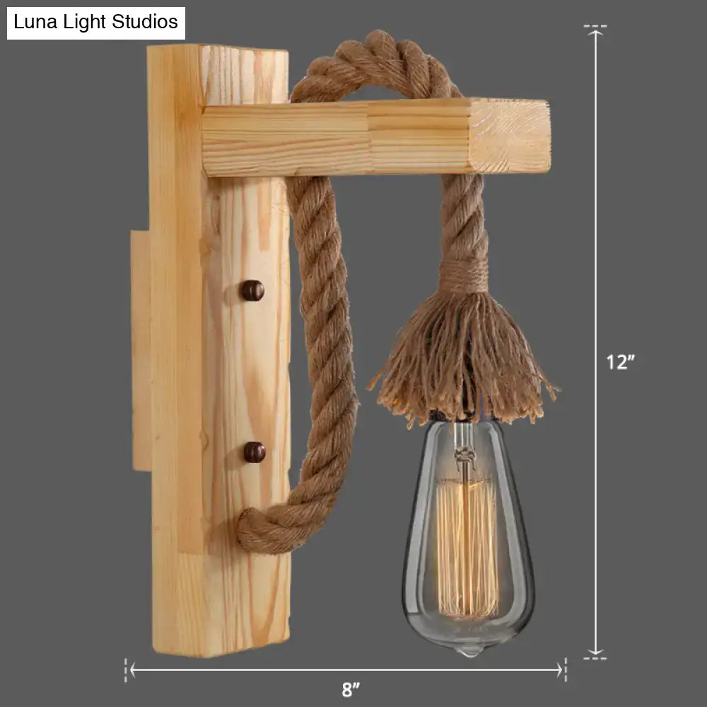 Red Wooden Wall Lantern