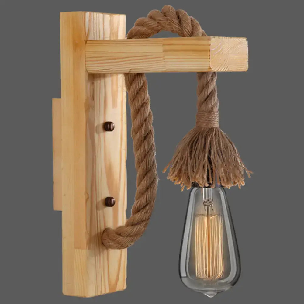 Red Wooden Wall Lantern