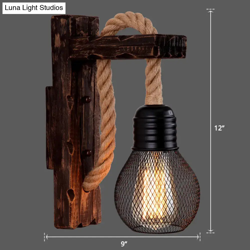 Red Wooden Wall Lantern