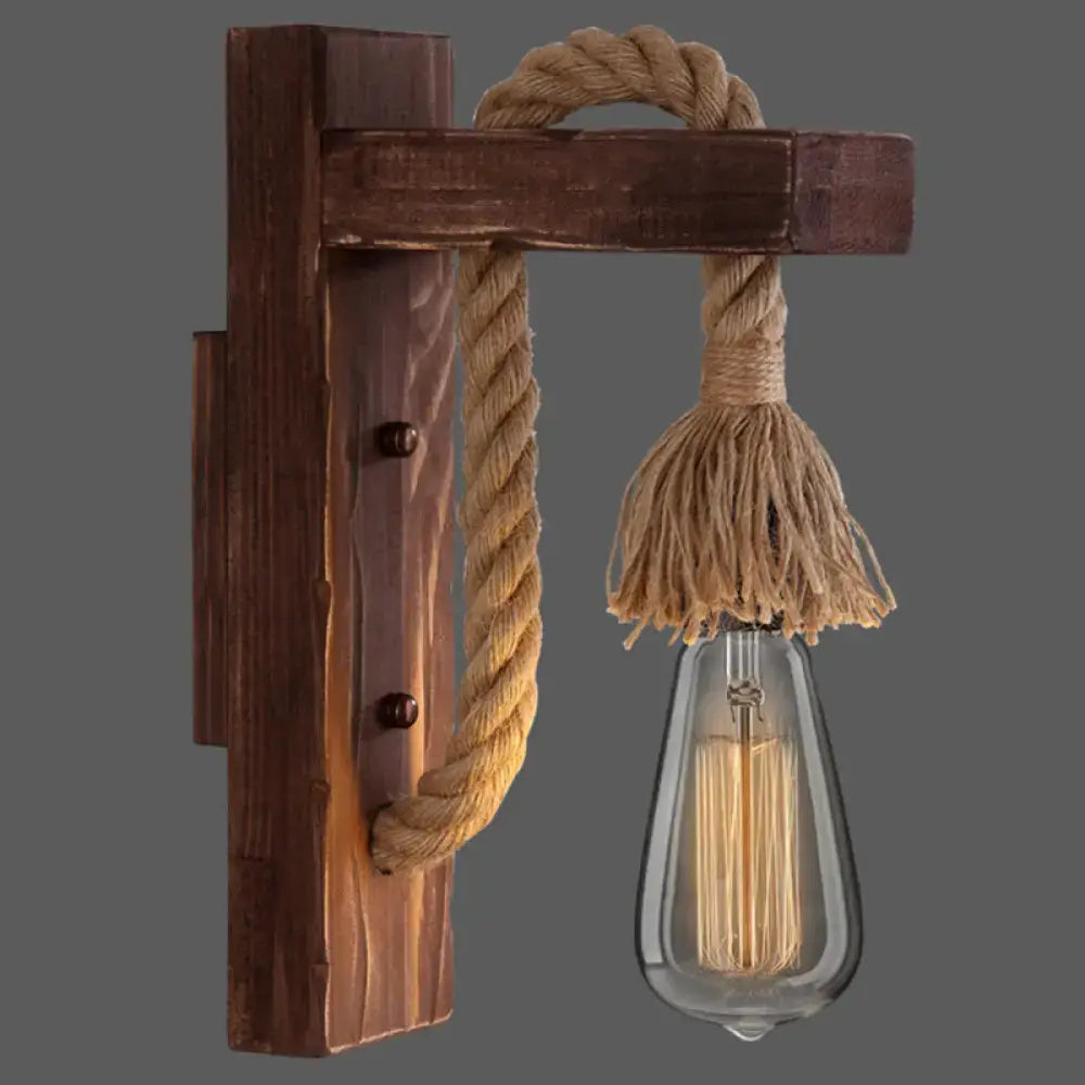 Red Wooden Wall Lantern