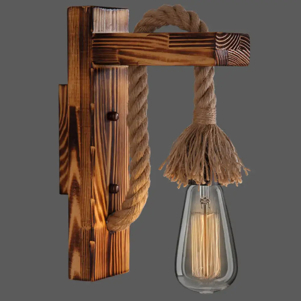 Red Wooden Wall Lantern
