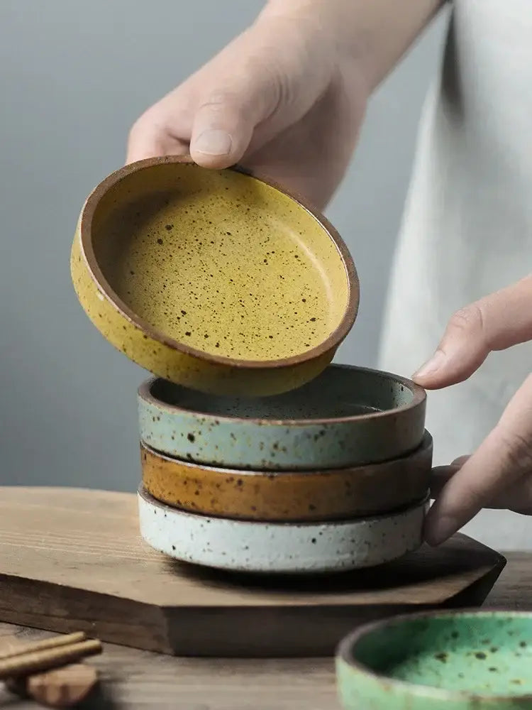 Speckled Ceramic Snack Plates