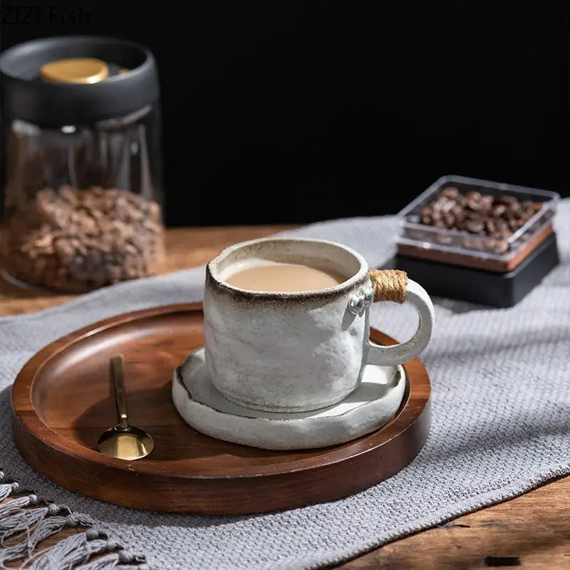 Teal Pottery Cup Saucer Set