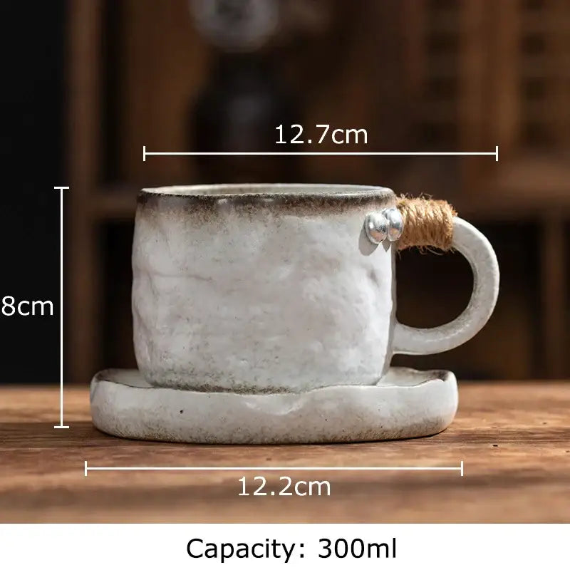 Teal Pottery Cup Saucer Set
