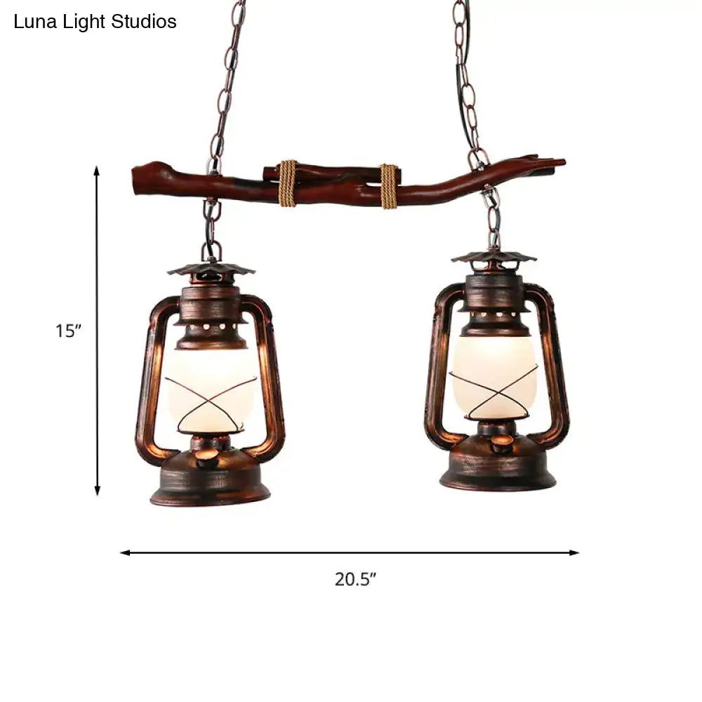 Aged Copper Lantern Light