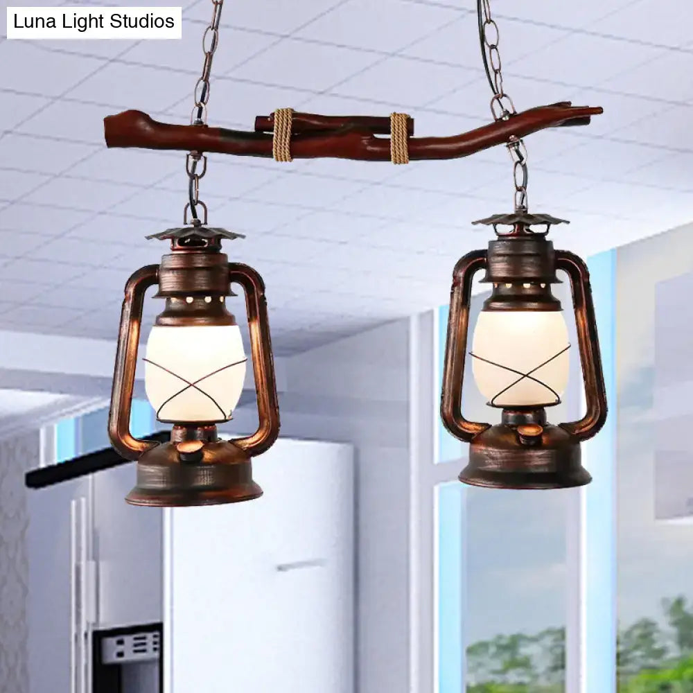 Aged Copper Lantern Light