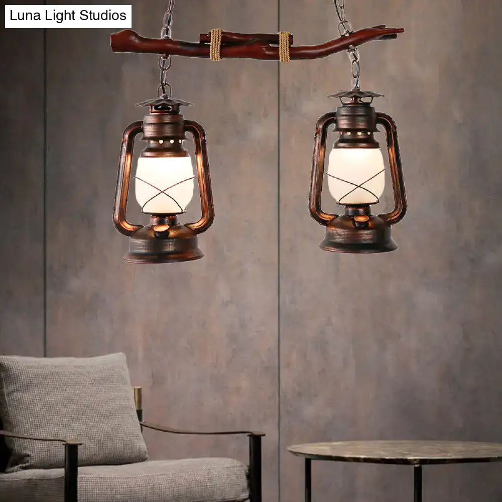 Aged Copper Lantern Light