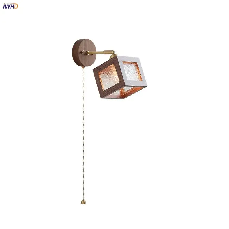 Walnut Brass Bathroom Sconce