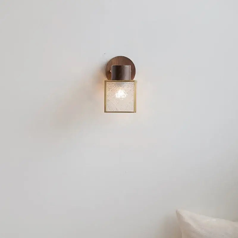 Walnut Glass Bedroom Sconce