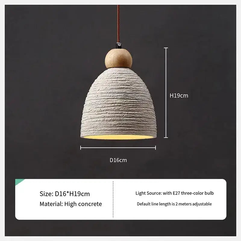 White Cement Pendant Light