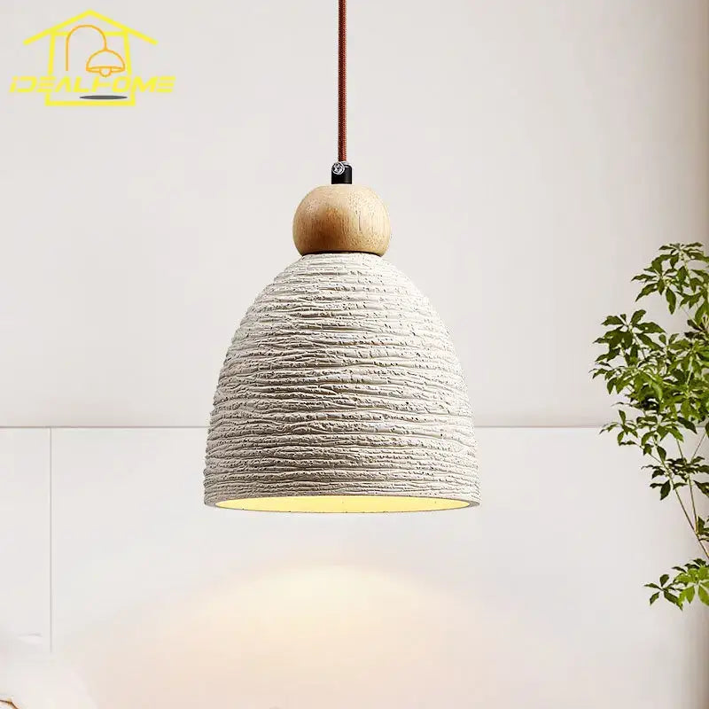 White Cement Pendant Light