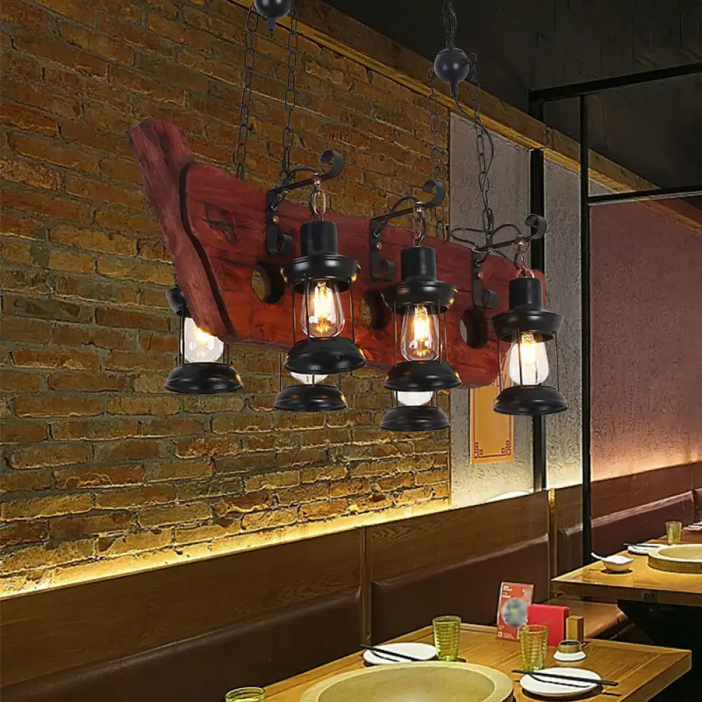 Brown Lantern Pendant Lamp