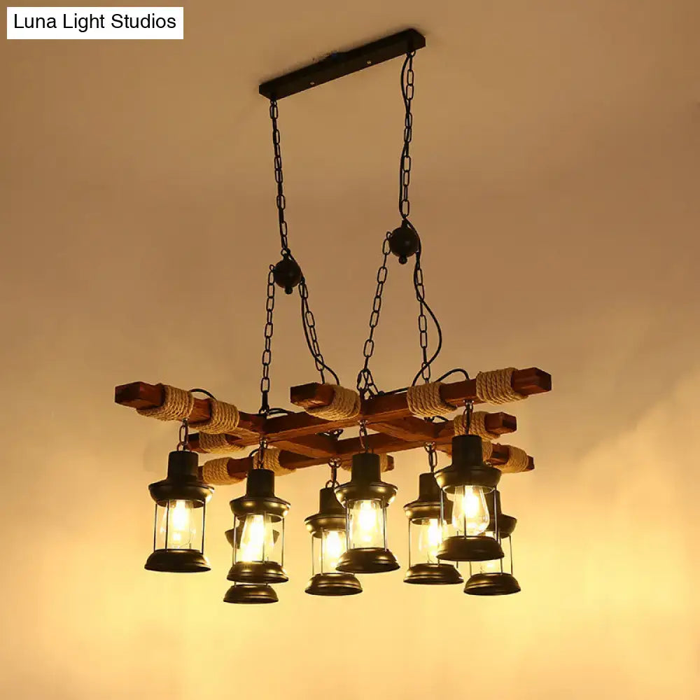 Brown Lantern Pendant Lamp