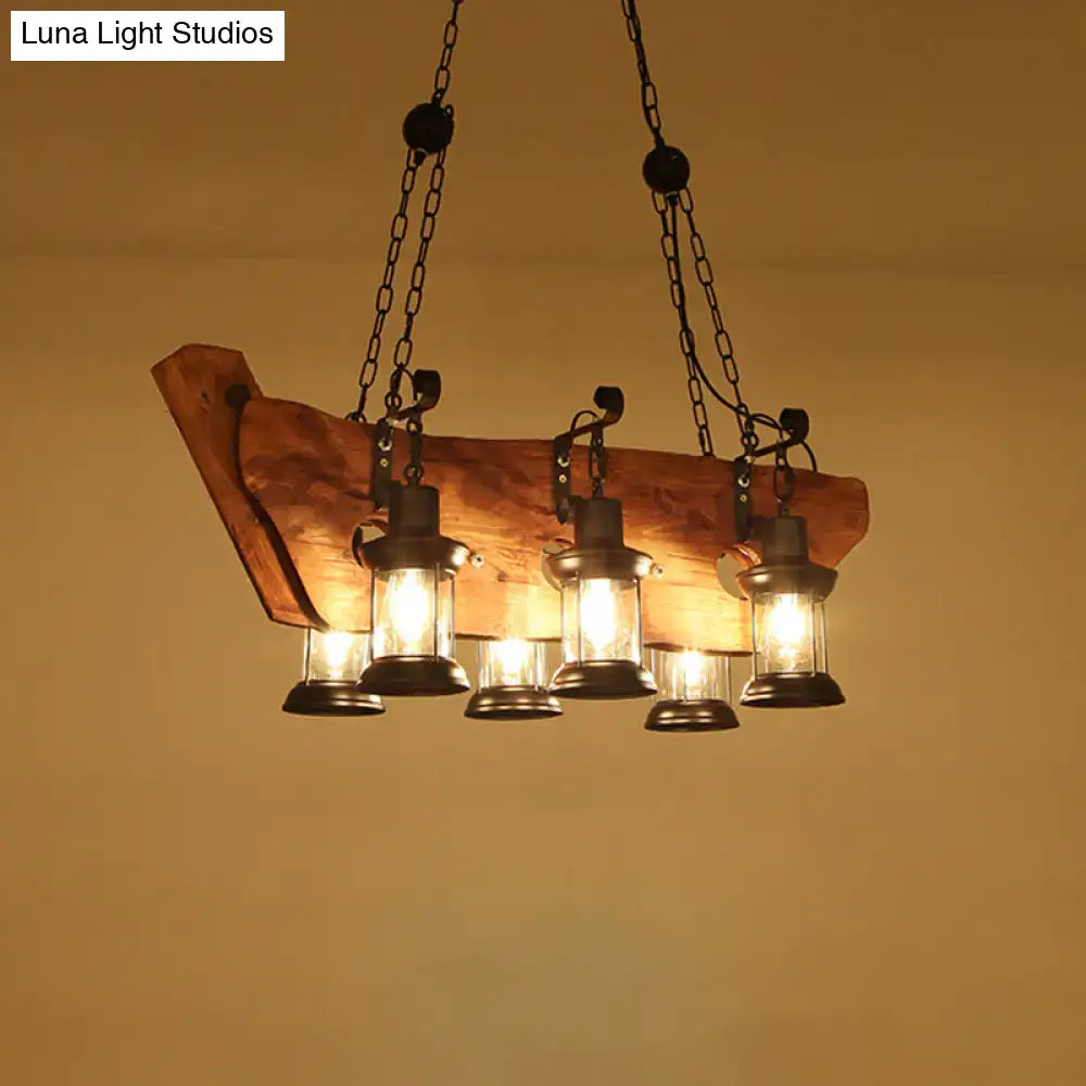 Brown Lantern Pendant Lamp