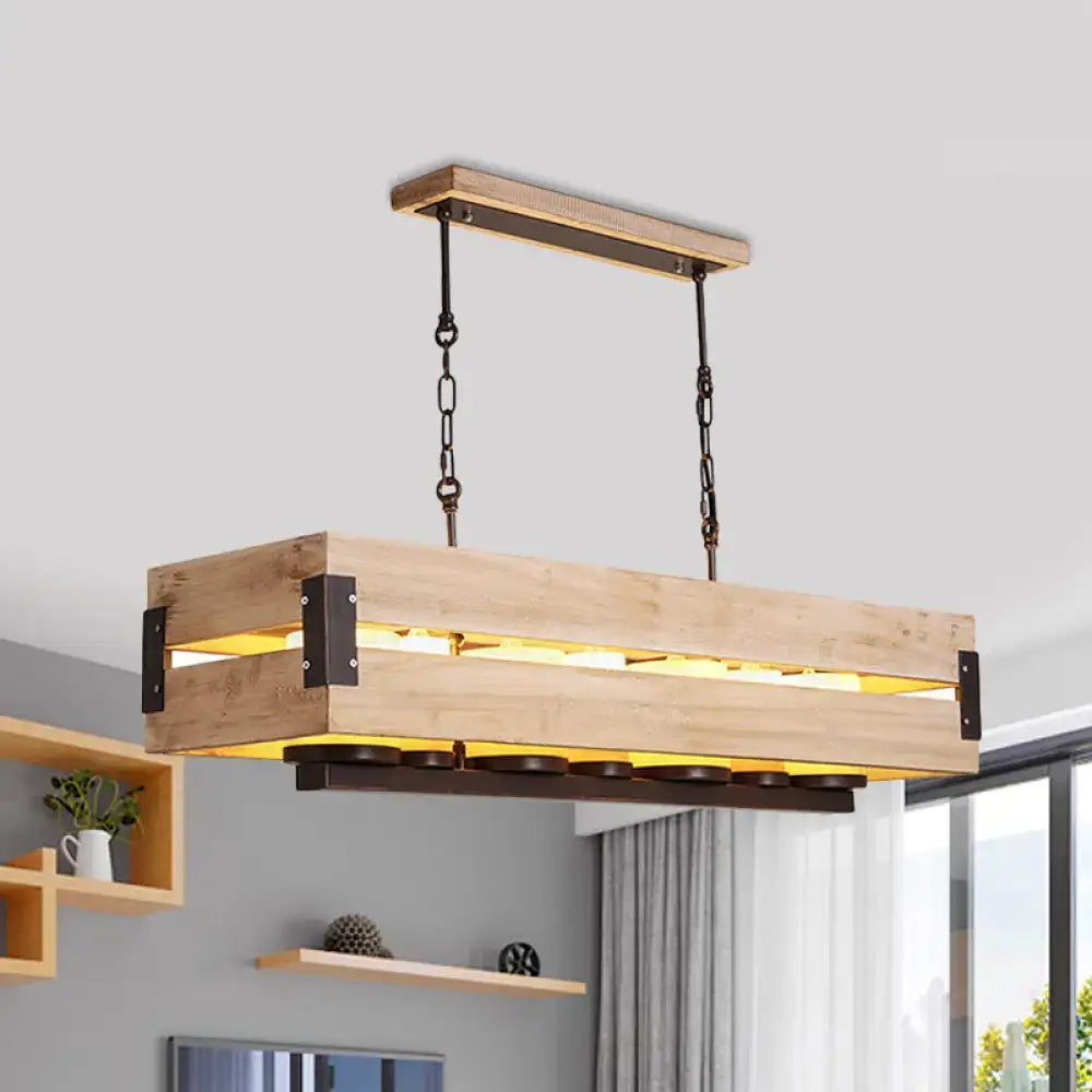 Wood Metal Island Pendant