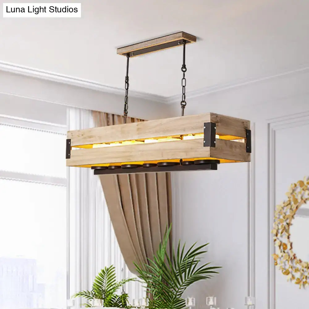 Wood Metal Island Pendant