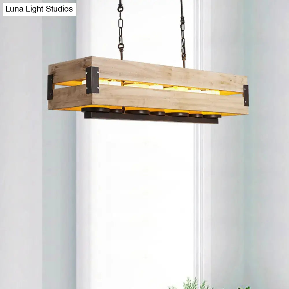 Wood Metal Island Pendant